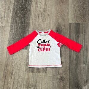 Red and White Long Sleeve Shirt